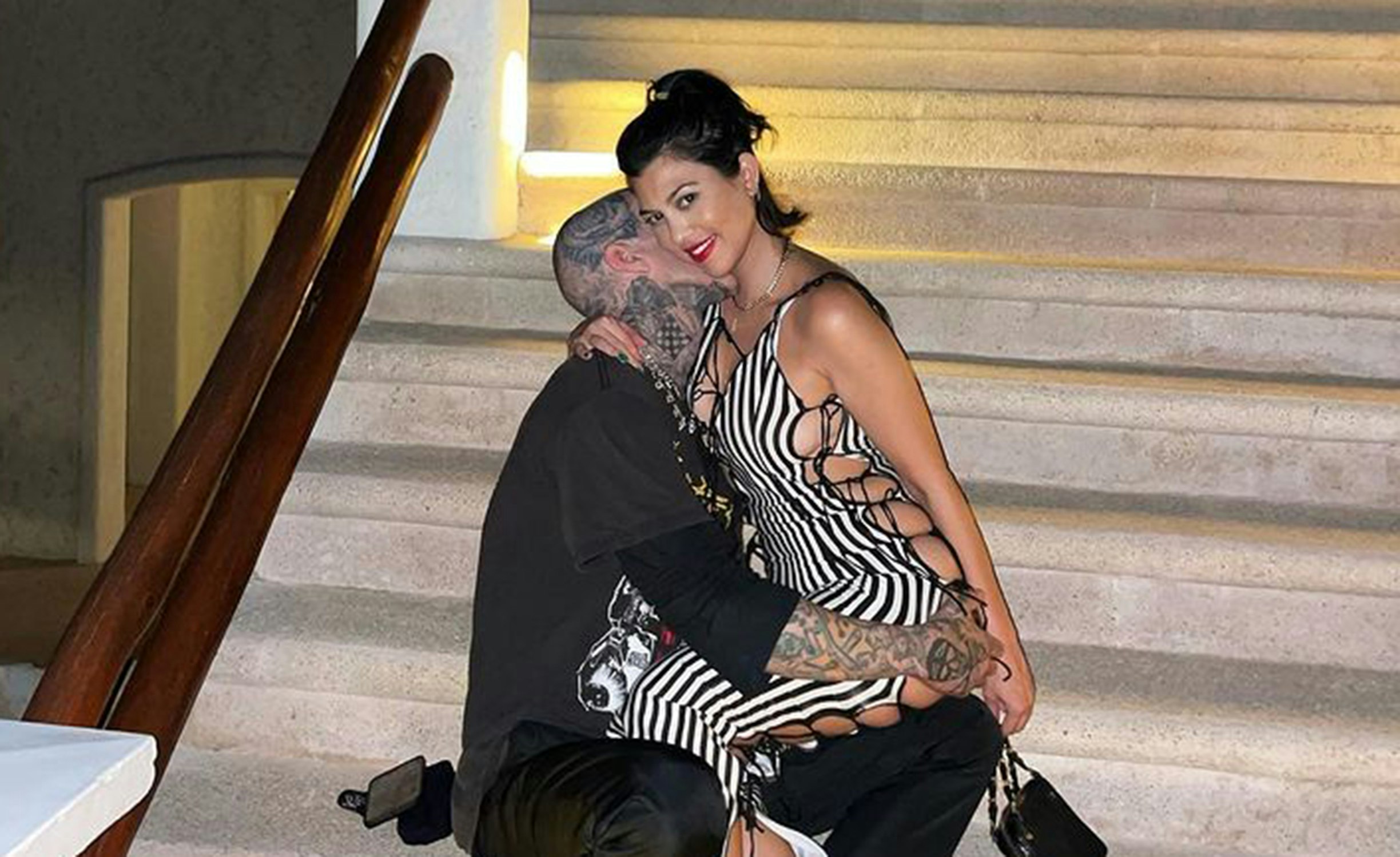 Kourtney Kardashian og Travis Barker på kærestetur i Italien