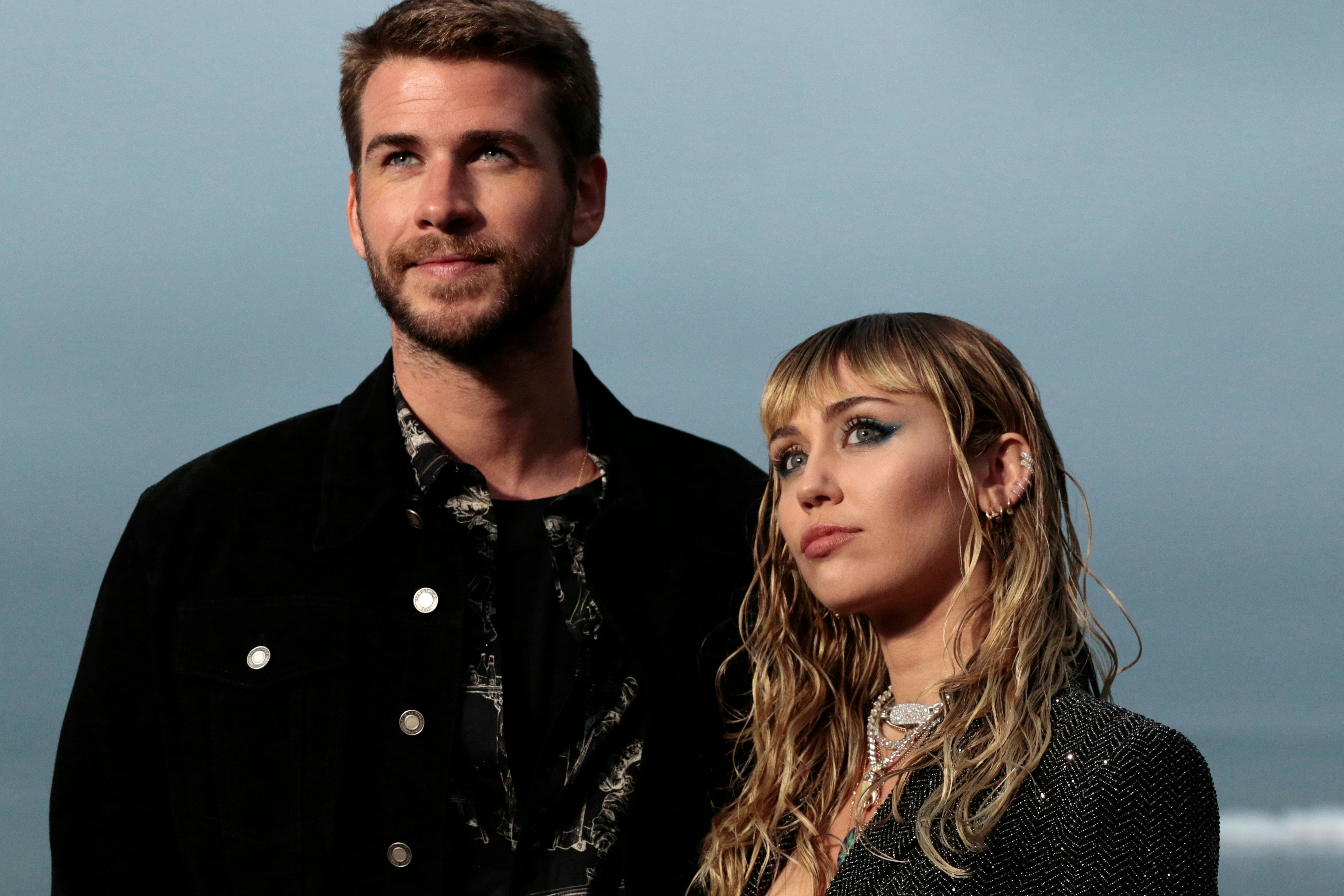 Liam Hemsworth og Miley Cyrus.