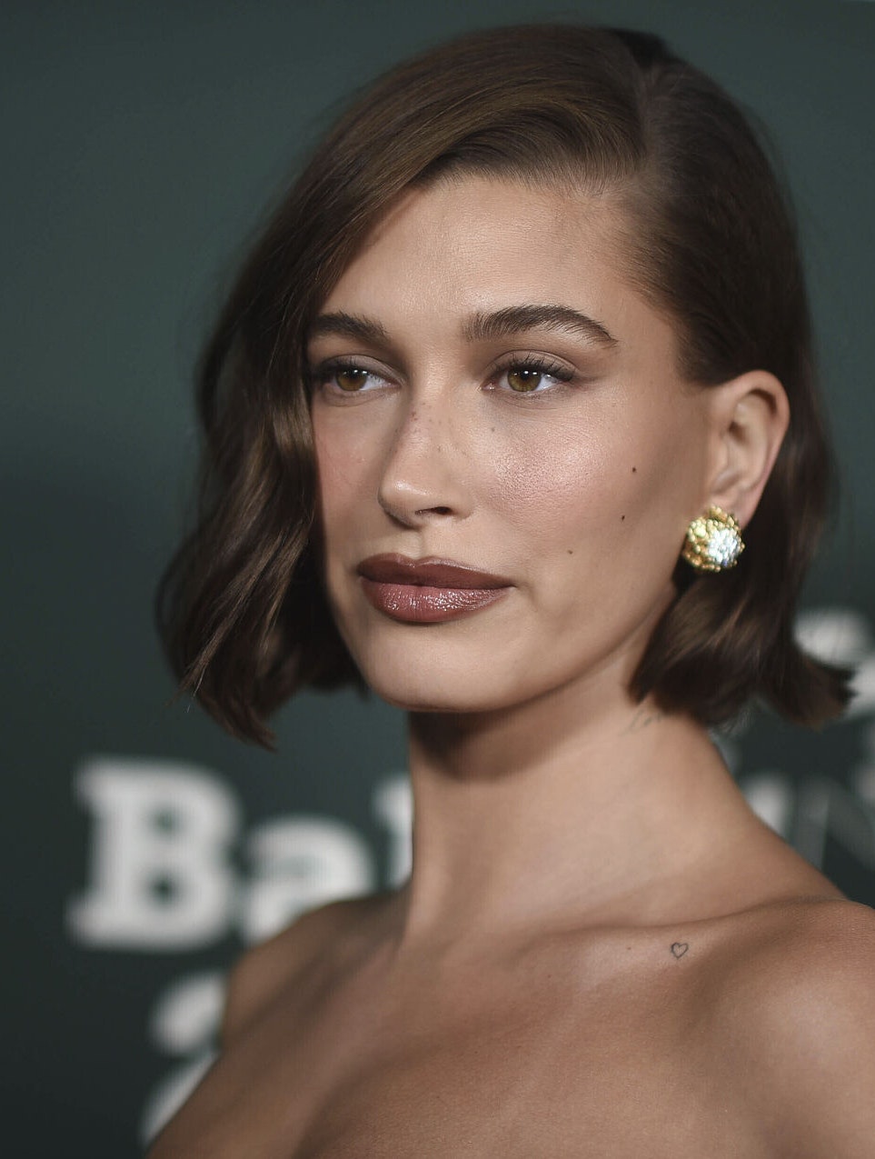 Hailey Bieber arrives at the Baby2Baby Gala on Saturday, Nov. 11, 2023, at the Pacific Design Center in West Hollywood, Calif. (Photo by Richard Shotwell/Invision/AP)