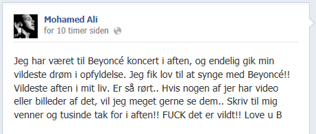 mohamed ali, facebook, beyonce