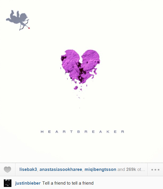 justin bieber, single, heartbreaker