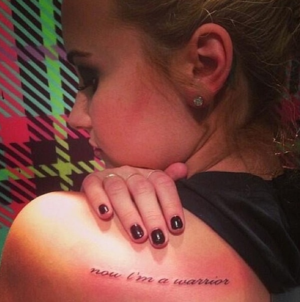 demi lovato, tatovering