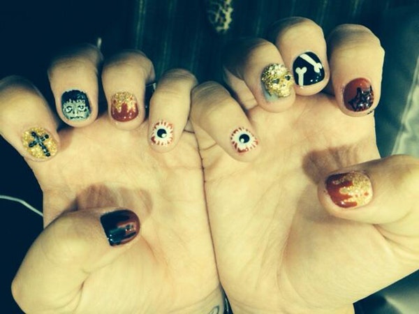 nail art, halloween, neglelak