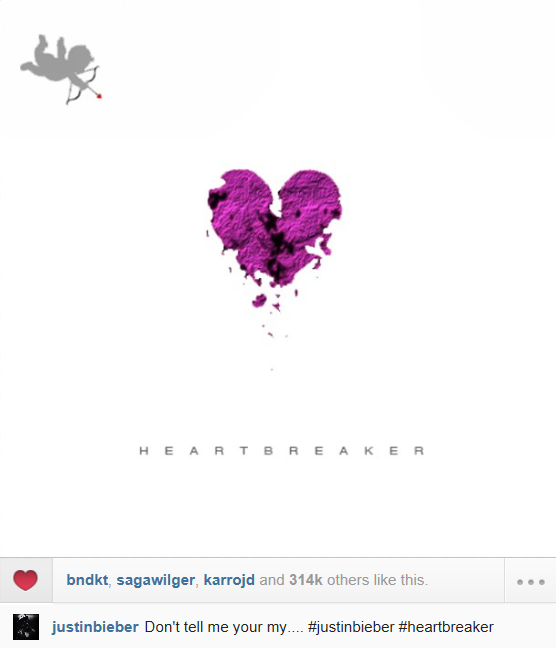 justin bieber, single, heartbreaker