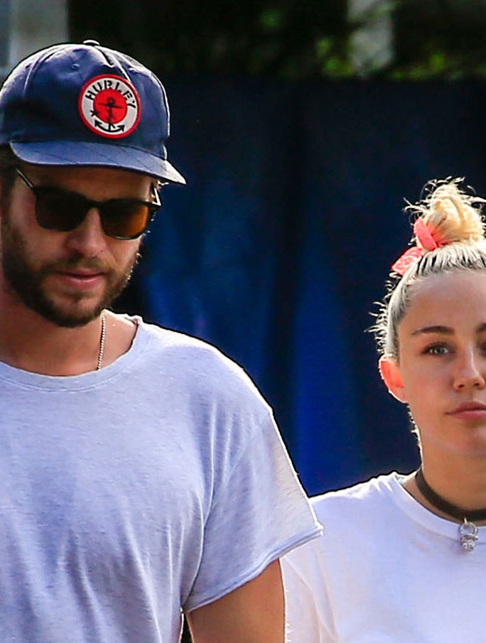 Miley Cyrus og kæresten Liam Hemsworth 